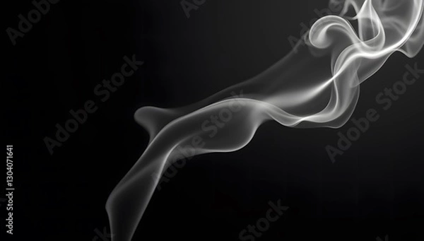 Fototapeta Elegant Thin Smoke Trails Floating in Air