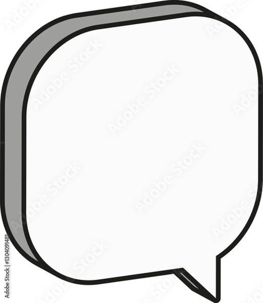 Fototapeta 입체 말풍선