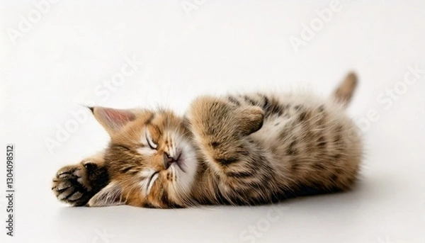 Obraz 両手を上げて寝ている子猫