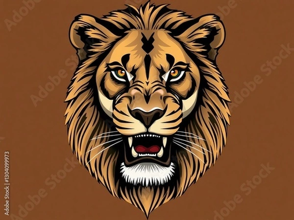 Obraz lion head vector