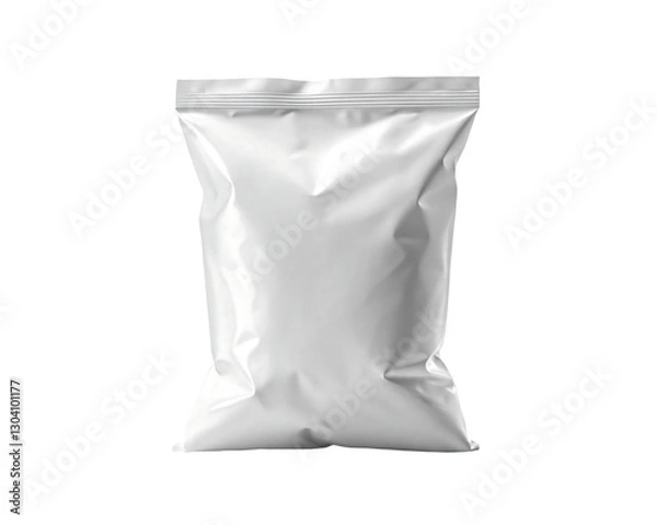 Fototapeta Blank chips bag mockup, food snack bag isolated on transparent background. potato chip bag mockup With clipping Path included. Chips paper package or Food Packaging
