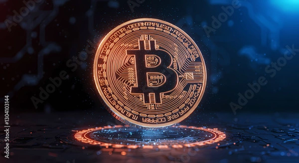 Fototapeta virtual currency bitcoin