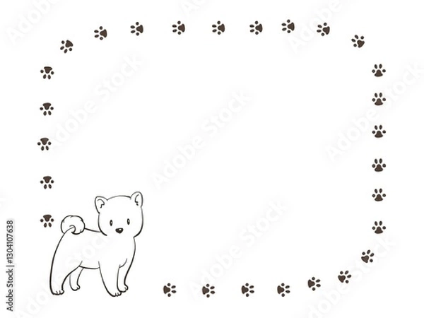 Obraz 柴犬をデザインしたかわいいフレーム