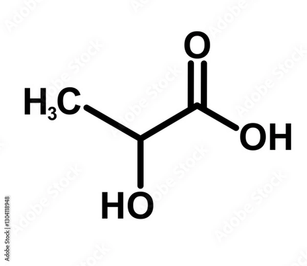 Fototapeta Chemical structure of Lactic acid