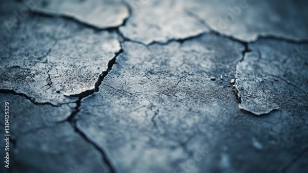 Fototapeta A detailed photograph of a raw concrete surface with subtle cracks and imperfections. The cool gray tones and industrial texture provide a modern and edgy feel for a background.