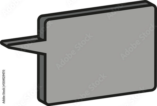 Fototapeta 회색 입체 말풍선