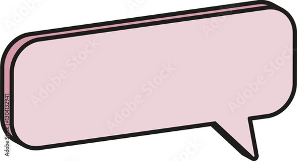 Obraz 핑크 입체 말풍선