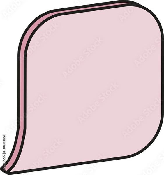 Fototapeta 핑크 입체 말풍선