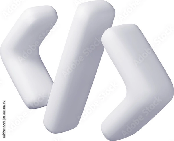 Fototapeta 3d White Code Icon