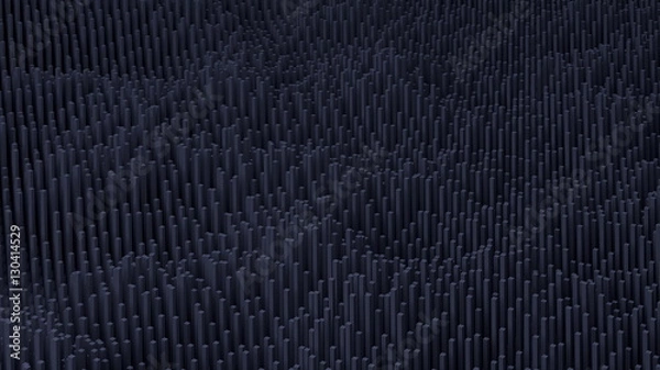 Fototapeta Black abstract background with cube shapes. 3d illustration, 3d