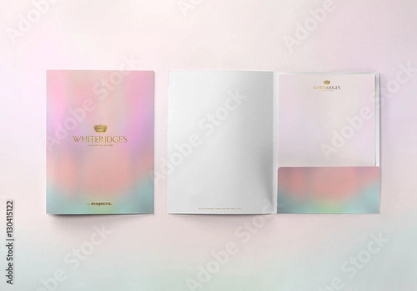 Obraz Luxury Gold-Embossed Corporate Stationery Mockup 1