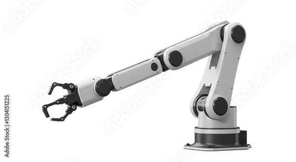 Fototapeta Articulated Robotic Arm Reaches Precisely. AI Generated
