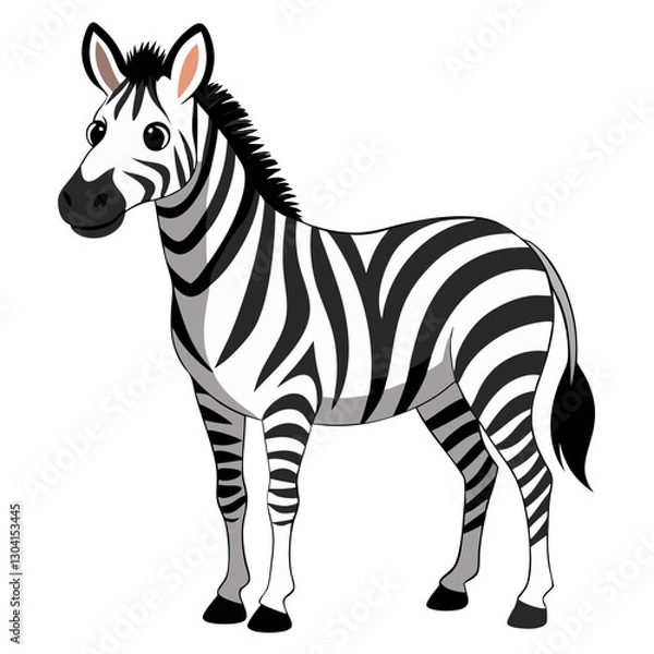 Fototapeta zebra isolated on white