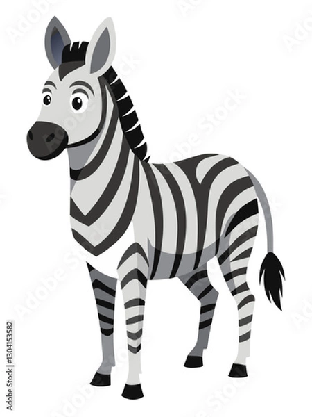 Fototapeta zebra isolated on white