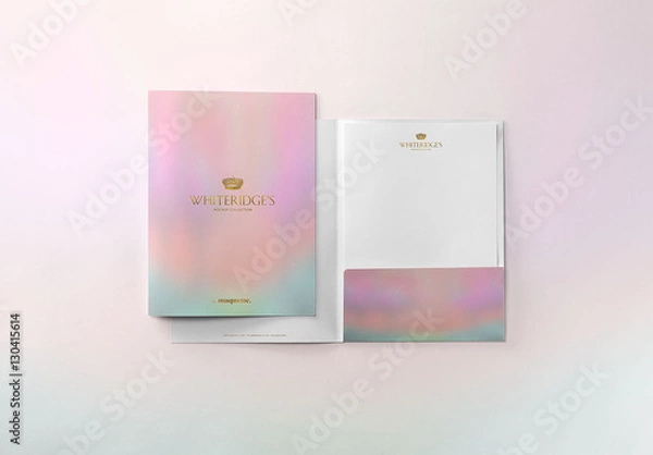 Obraz Luxury Gold-Embossed Corporate Stationery Mockup 2
