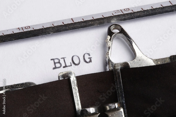 Obraz Blog written on old typewriter