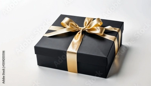 Fototapeta Gift box with curled ribbon decoration