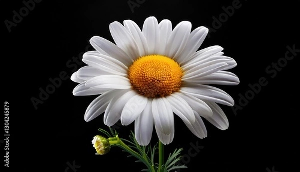 Fototapeta Chamomile on a black background