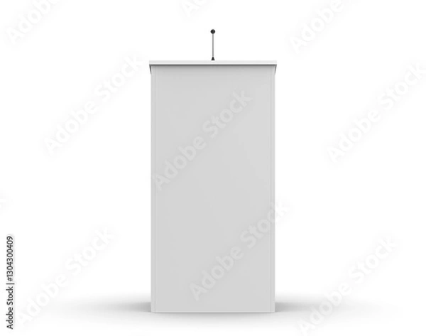 Obraz Blank podium speech stand mockup template, 3d illustration.