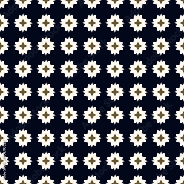 Obraz Abstract shapes geometric motif elegant pattern seamless ornate background. Flowers ornament floral concept art. Modern fabric design textile swatch ladies dress, man shirt all over print block.