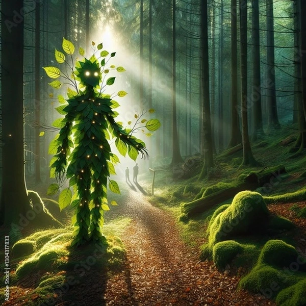 Fototapeta green forest in the jungle