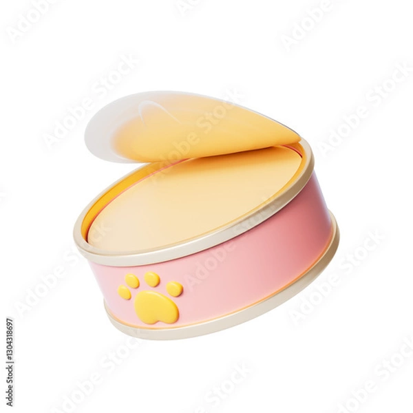 Obraz 3d rendering cartoon pet food can