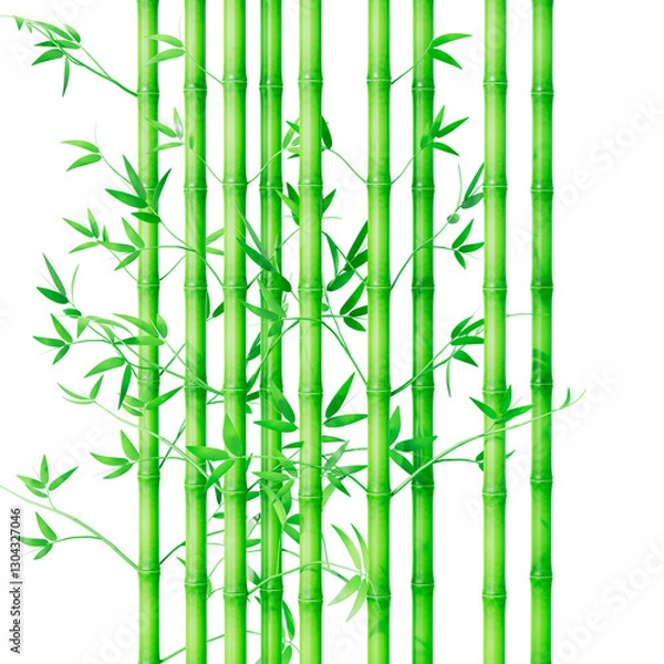 Obraz 3d rendering green bamboo plant