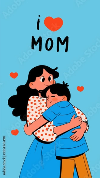Obraz Vector banner with beautiful flowers framed for mother's day