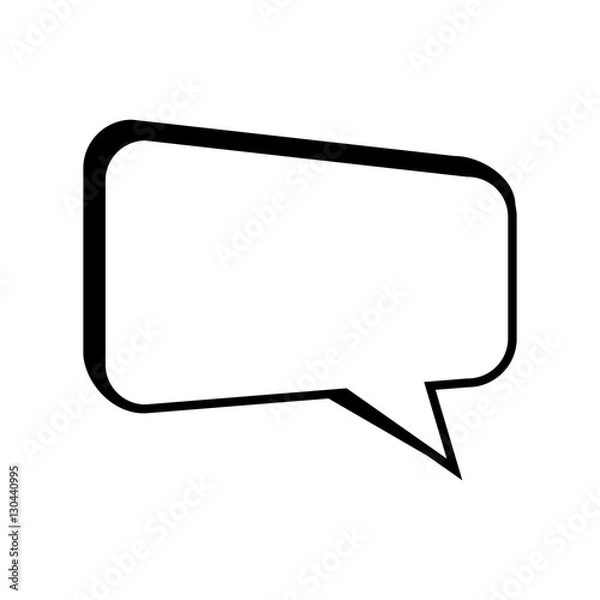 Obraz speech bubble message isolated icon vector illustration design