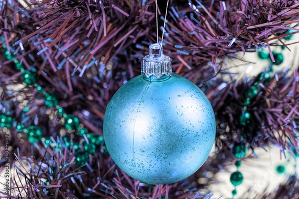 Obraz Christmas tree, garland, ball