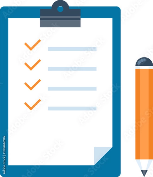 Obraz customer survey flat web icon concept