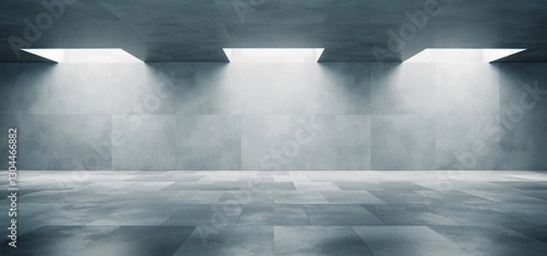 Obraz Modern empty concrete room interior with natural skylight