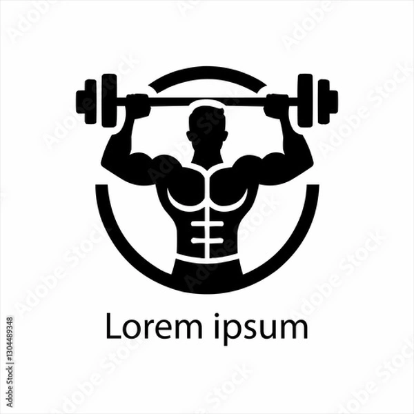 Obraz Fitness logo template flat style