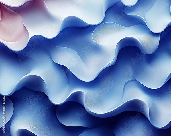 Fototapeta Blue Abstract Wave Pattern Texture