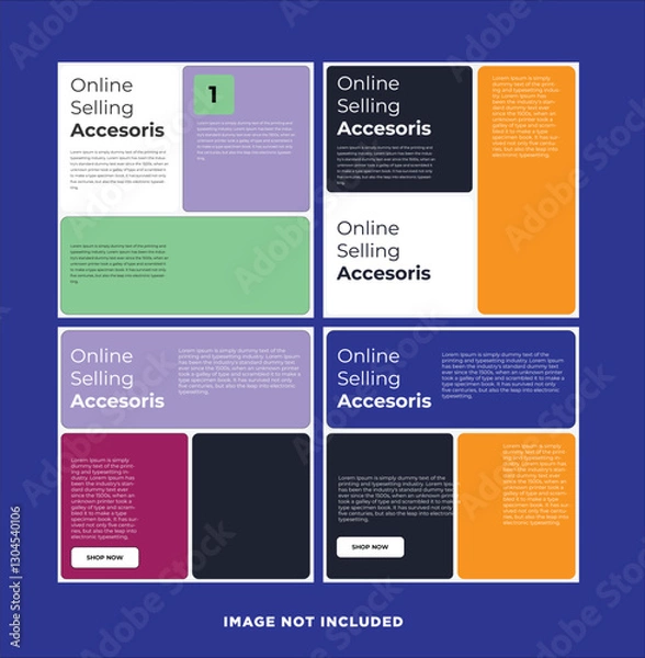 Obraz flyer template and social media template