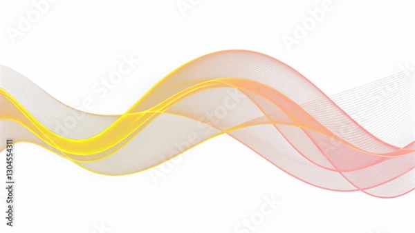 Fototapeta abstract colorful wave background isolated on transparent background