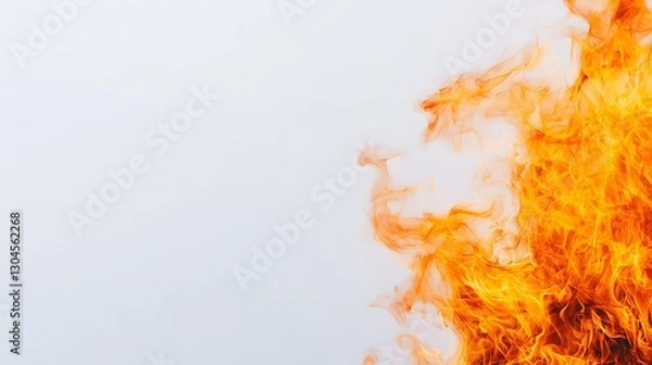 Fototapeta Fire ignition event industrial area fire dynamics urban environment close-up view energy release concept