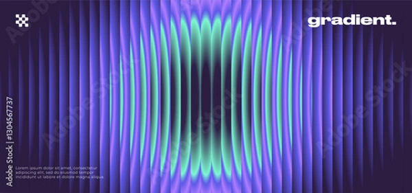 Fototapeta Ripple gradient background design. Modern ripple glass texture effect.