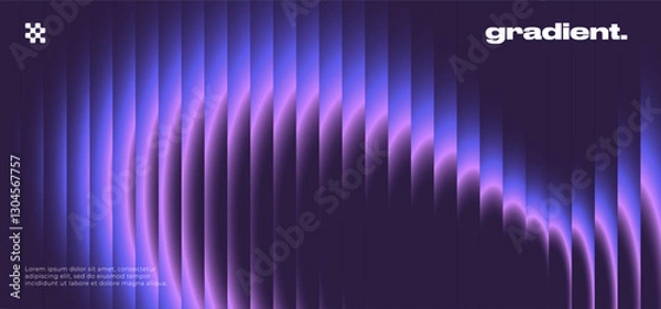 Obraz Ripple gradient background design. Modern ripple glass texture effect.