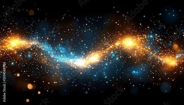 Fototapeta Cosmic Sparkler Stream Across Night Sky