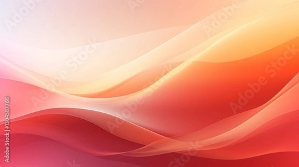 Obraz Soft Gradient Background with Red and Orange Flows. Elegant Abstract Design for Graphic and Digital Media. Suitable for Web, Social Media, and Mobile Applications