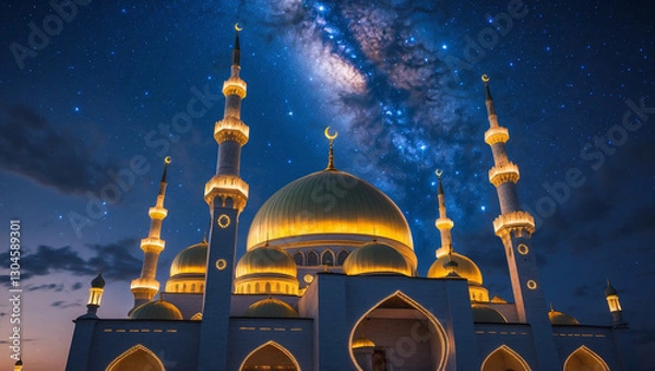 Obraz mosque at night