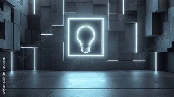 Fototapeta Modern Energy-Efficient LED Bulb for Sustainable Innovation and Business Ideas