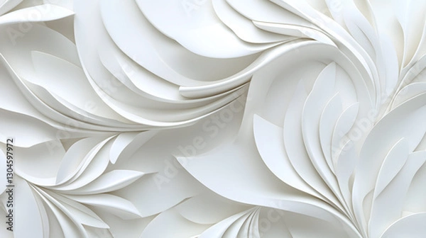 Obraz white pattern wave background, decor 01