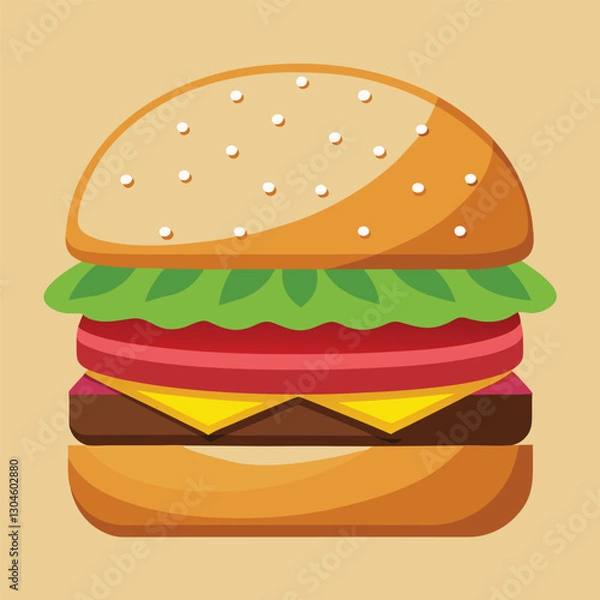 Obraz burger vector