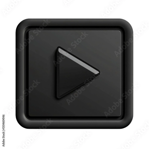 Obraz black play button