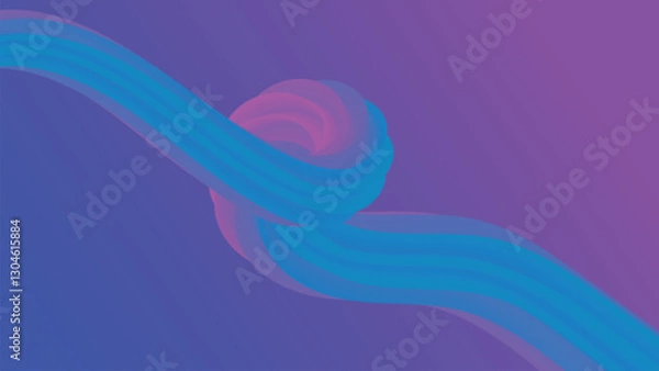 Fototapeta Abstract Knot with Gradient Flow
