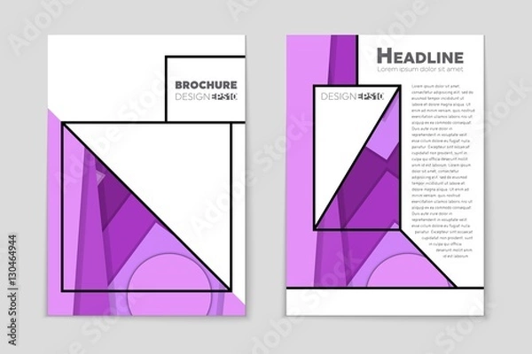 Obraz Abstract vector layout background set. For art template design, list, page, mockup brochure theme style, banner, idea, cover, booklet, print, flyer, book, blank, card, ad, sign, sheet, a4.