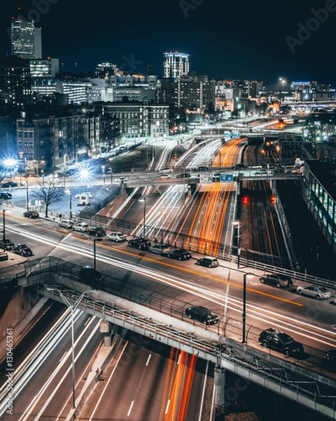 Obraz Highway traffic in Boston