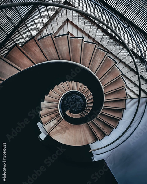 Obraz Upside view of a spiral staircase